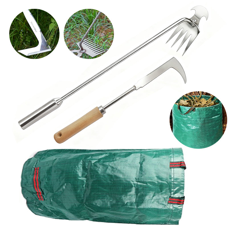 Konnob 3-in-1 garden weeding tool set for weekend small bed cleanup