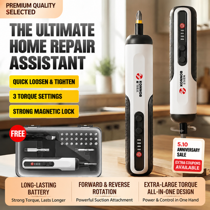 KONNOB Powerful Straight-Handle Cordless Electric Screwdriver