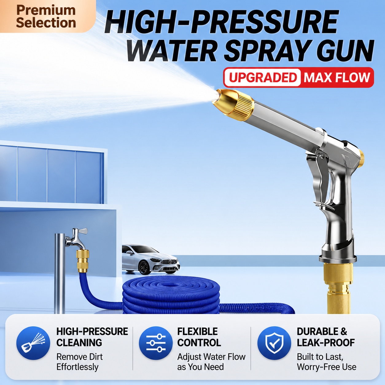 Konnob High-Pressure Water Spray Gun Home Use