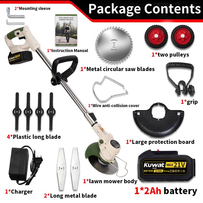 KUWAT Portable Cordless Electric Lawnmower