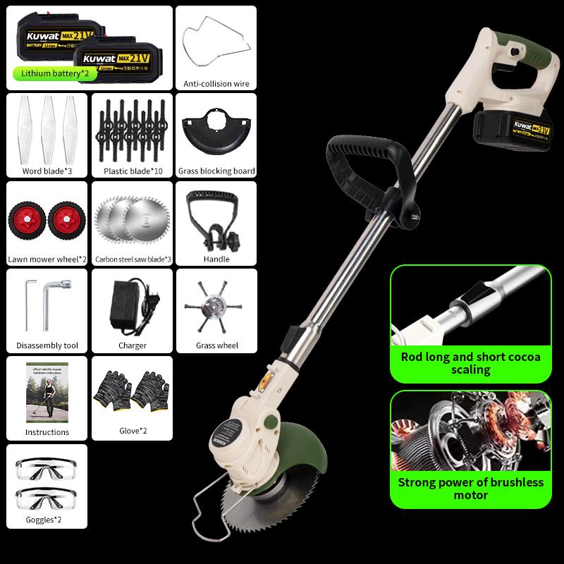 KUWAT Portable Cordless Electric Lawnmower