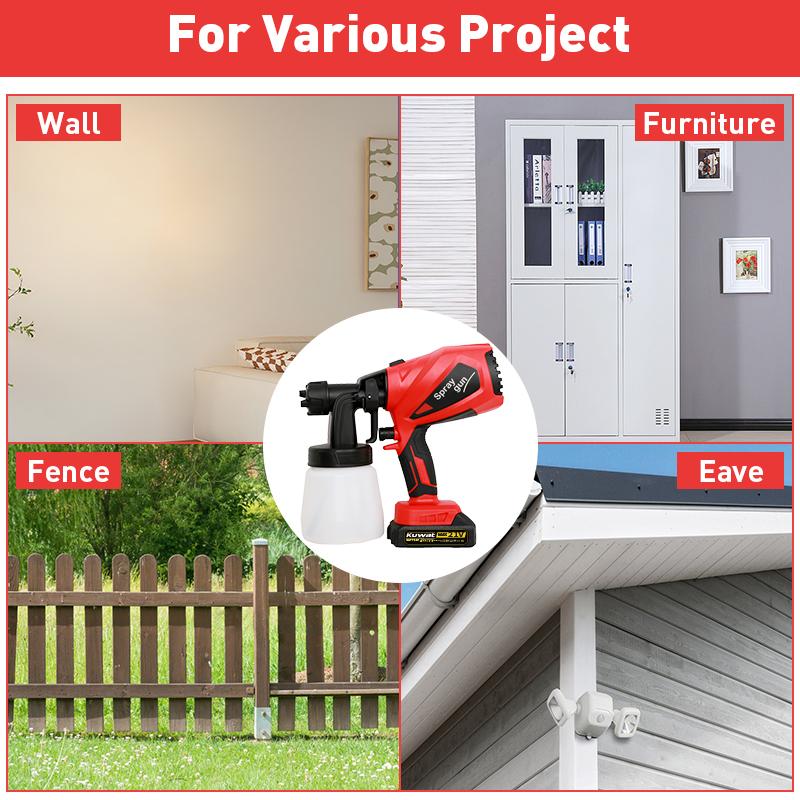 KUWAT 21V Cordless HVLP Paint Sprayer